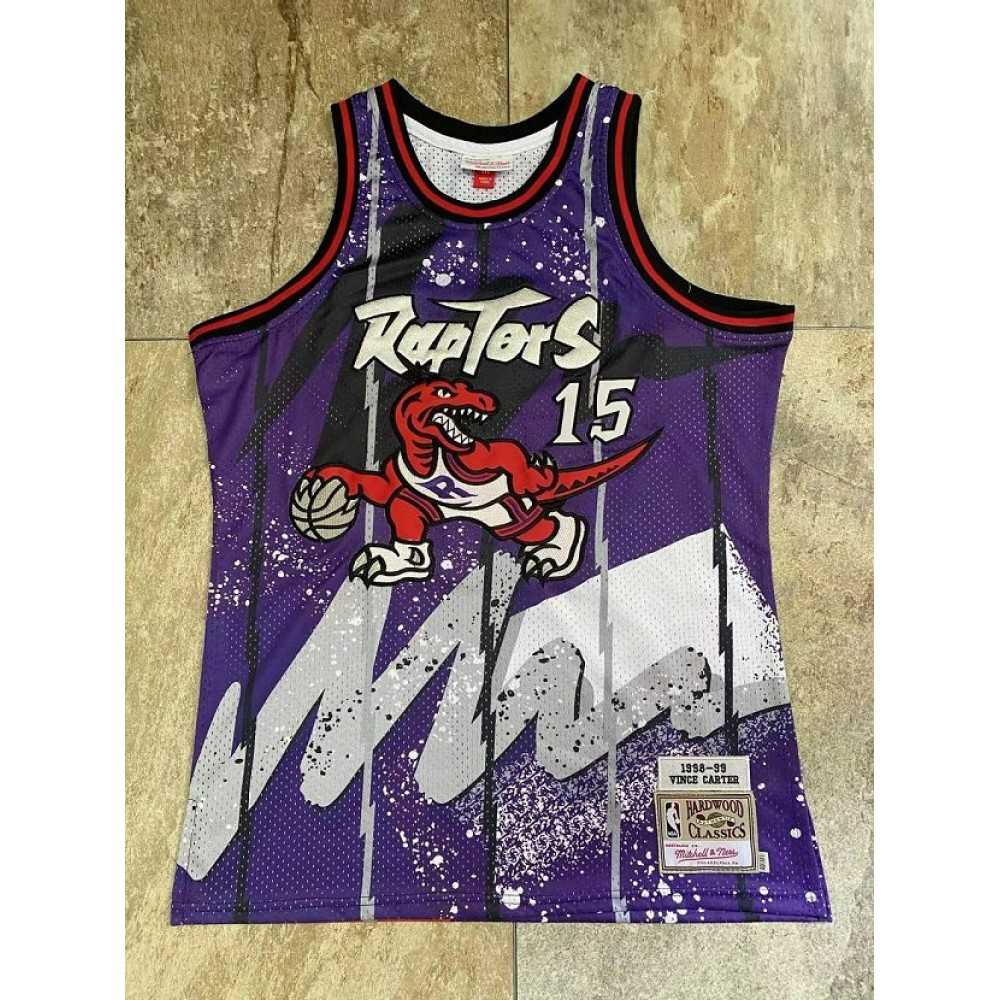 Vince Carter Toronto Raptors Throwback Hardwood Classics 1998-99 Hyper Hoops Jersey - Purple-Pro Kit Vault | Brand New 26/27 Sports Jerseys